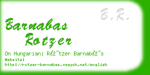 barnabas rotzer business card